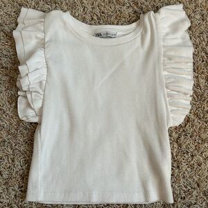 Zara Ruffle Sleeve Top